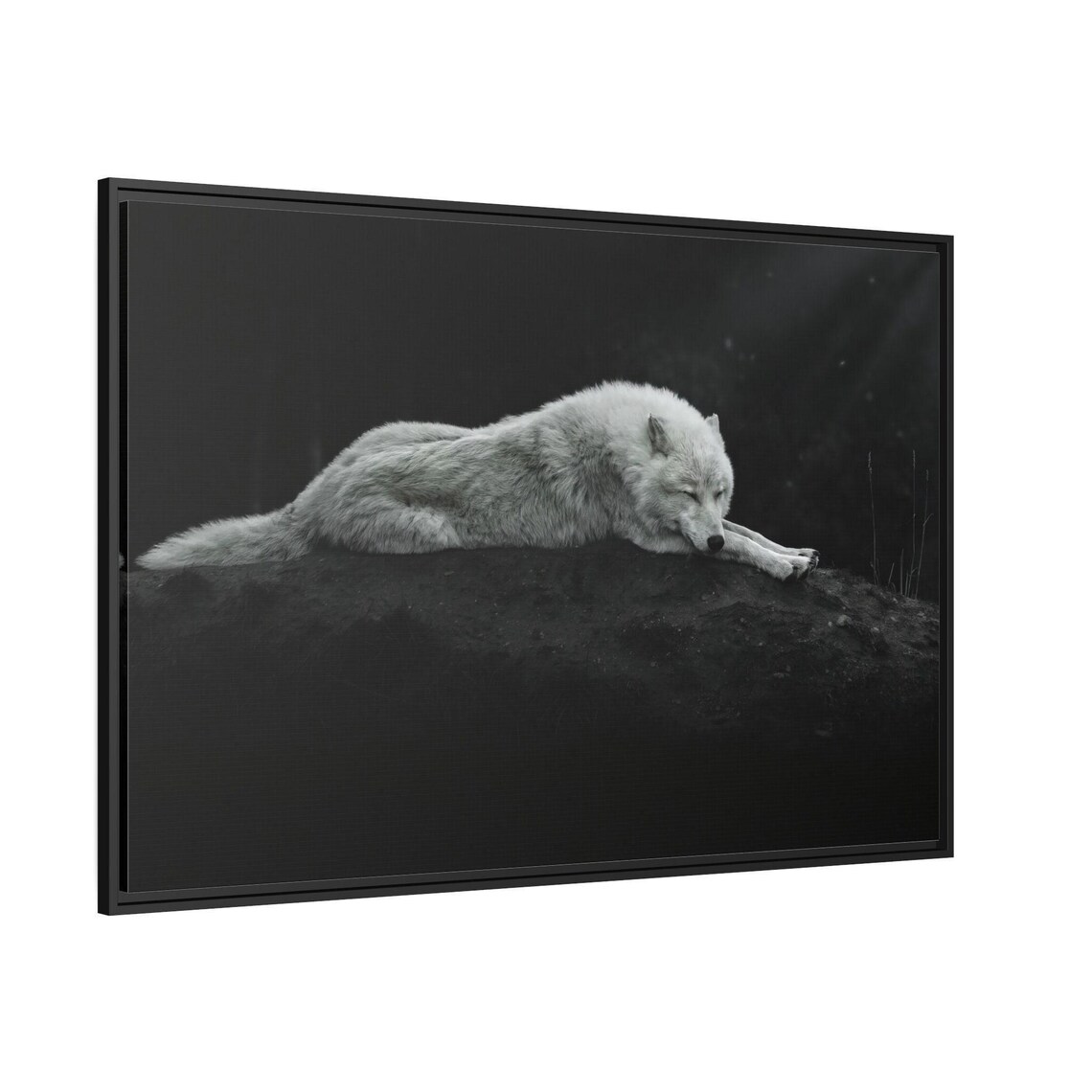 White Wolf Art Print, Arctic Wildlife Decor