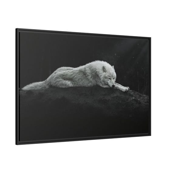 White Wolf Art Print, Arctic Wildlife Decor