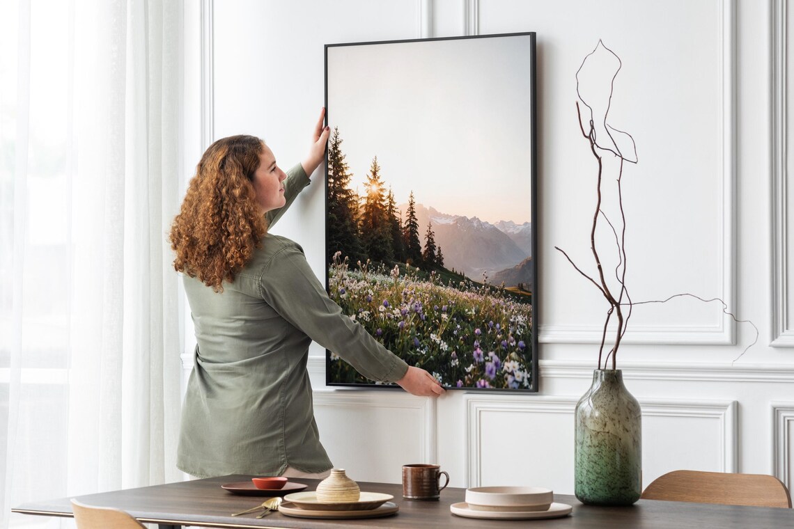 Wildflowers Wall Art Print, Mountain Landscape - Image 5