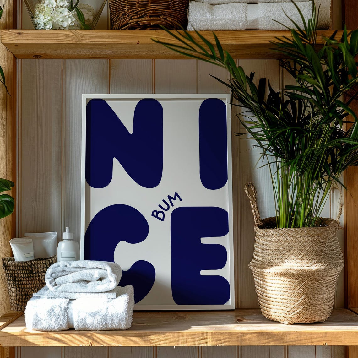 Nice Bum Funny Bathroom Poster Print - Image 5