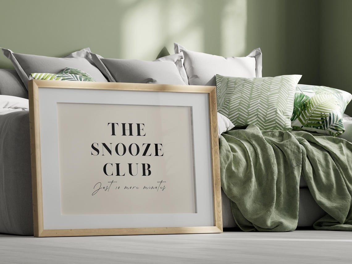 The Snooze Club, Bedroom Poster Print - Image 4