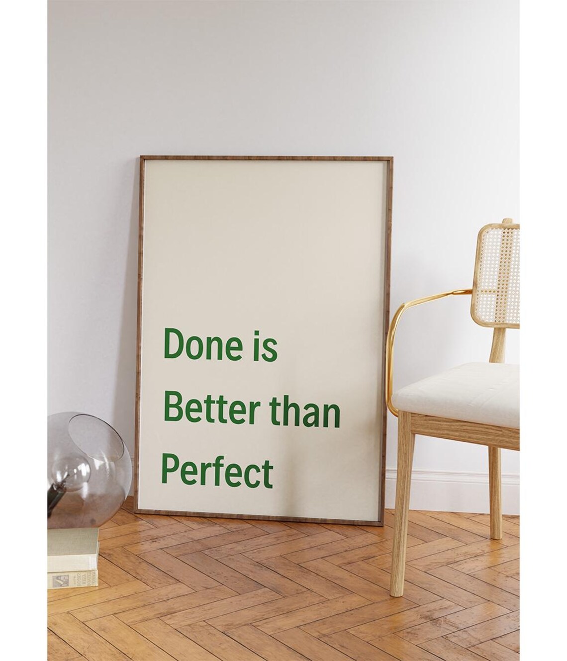 Done Is Better Than Perfect, Minimalist Motivational Poster