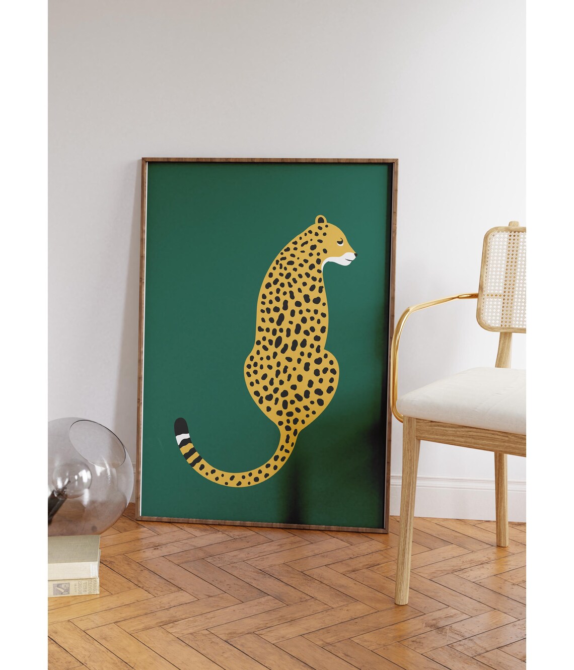 Cheetah Print Leopard Retro Poster, Animal Artwork - Image 2