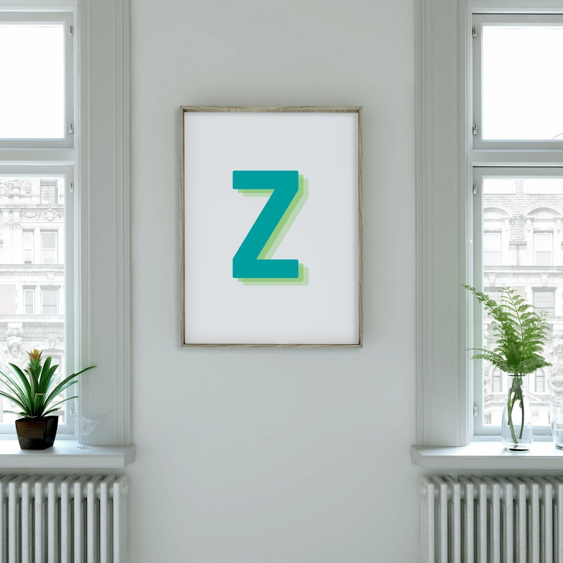 Retro 3D Letter Z Art Print, Baby Alphabet Art - Image 3