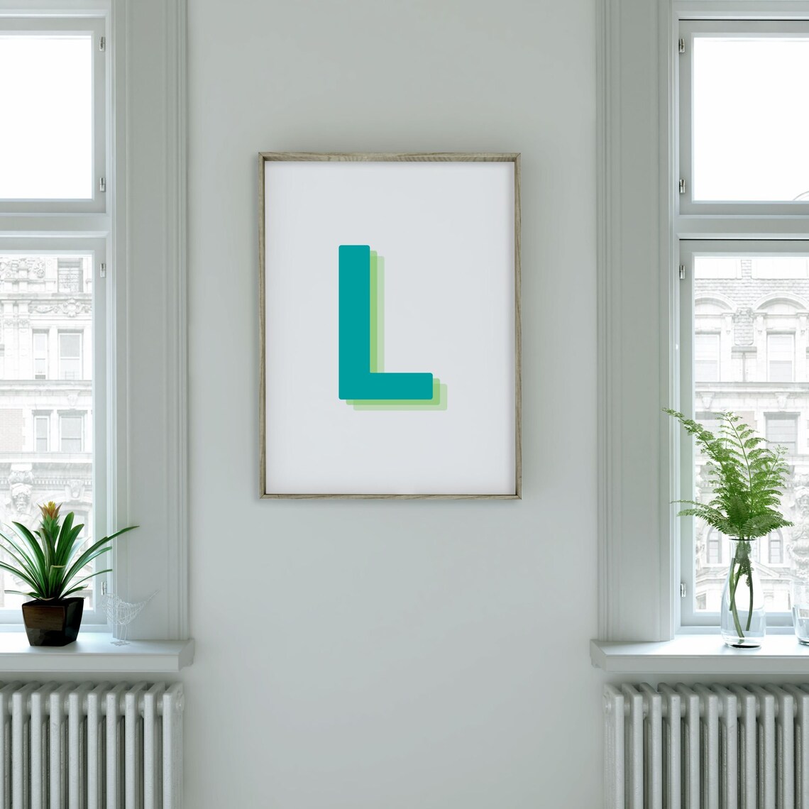 Retro 3D Letter L Monogram, Baby Letter Art - Image 2