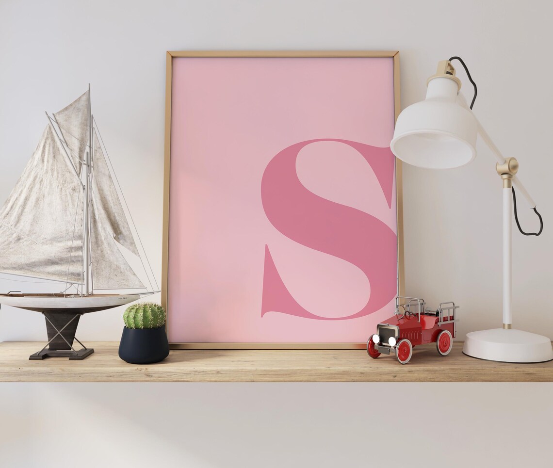 Letter S Alphabet Art, Nursery Wall Decor - Image 2