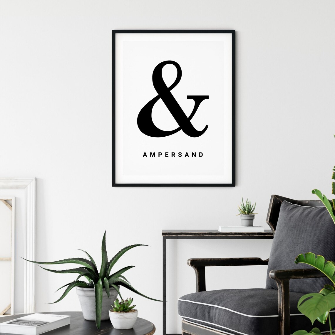 Letter Ampersand Poster Print, Minimalist Monogram - Image 3