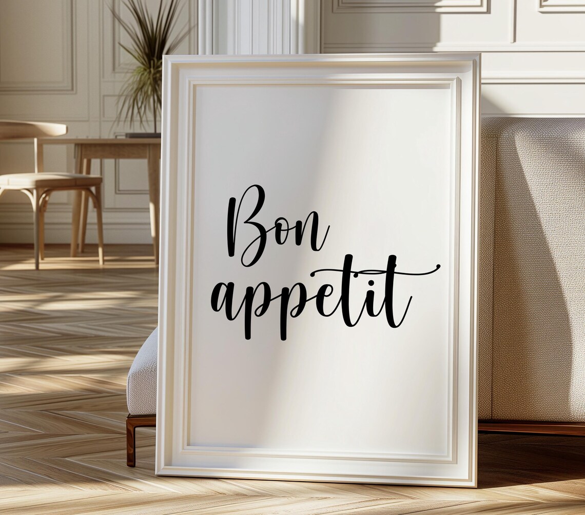 Bon Appetit Print, Minimalist Kitchen Decor - Image 5
