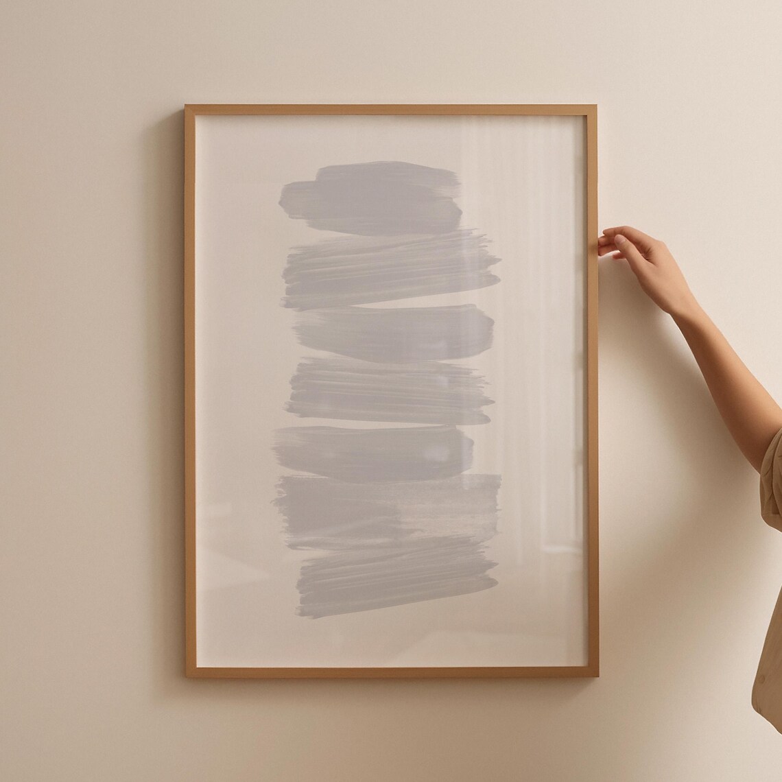 Minimalist Abstract Brush Stroke, Modern Wall Art - Image 4