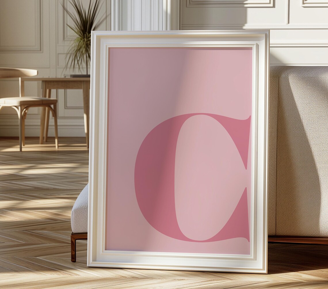 Letter C Poster, Alphabet Nursery Wall Decor
