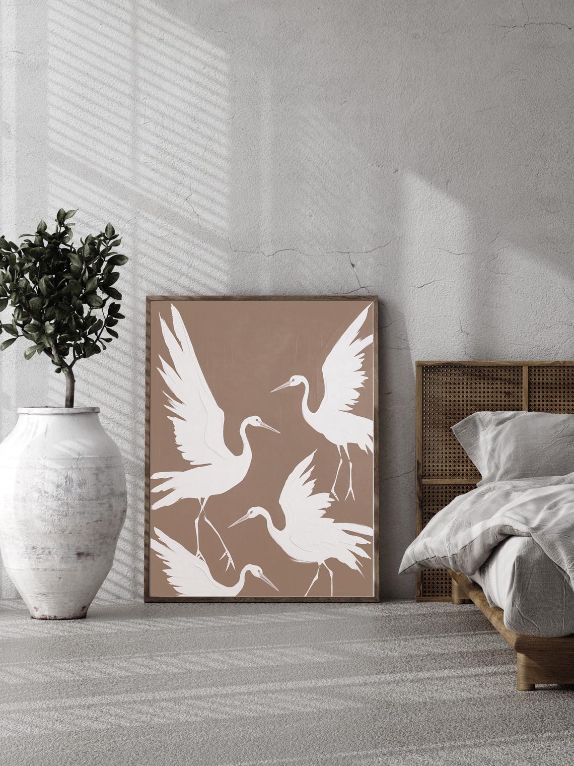 Wabi Sabi Flying Crane, Japandi Decor Gift - Image 2