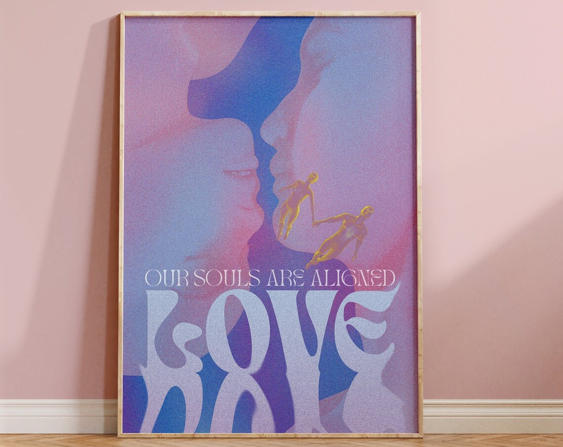 Soulmate Gradient Print, Romance Aura Wall Art