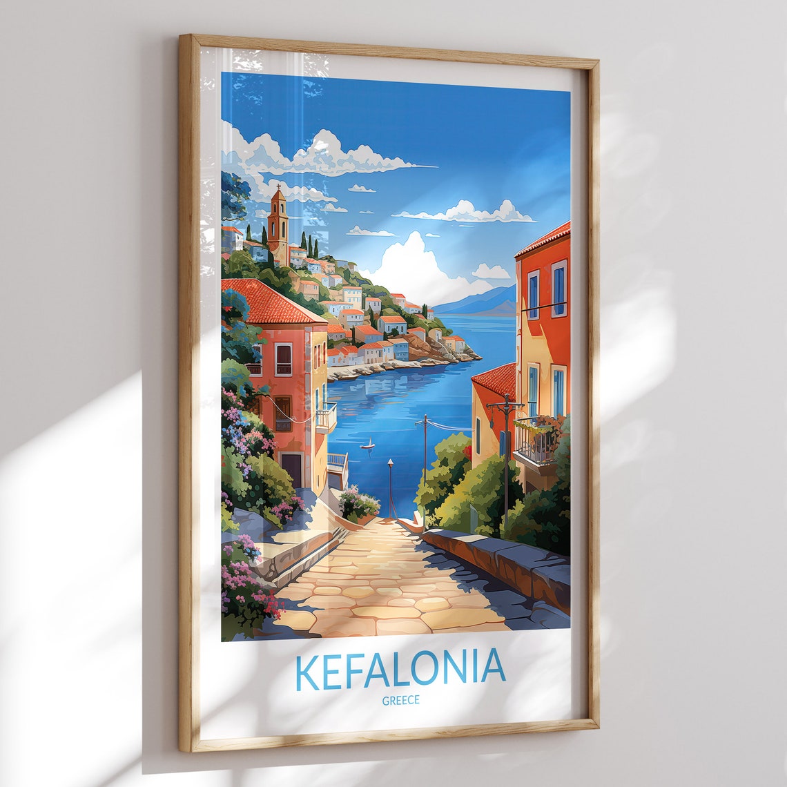 Kefalonia Print Kefalonia Poster Kefalonia Wall Art Kefalonia Art Print Kefalonia Artwork Kefalonia Travel Gift Greece