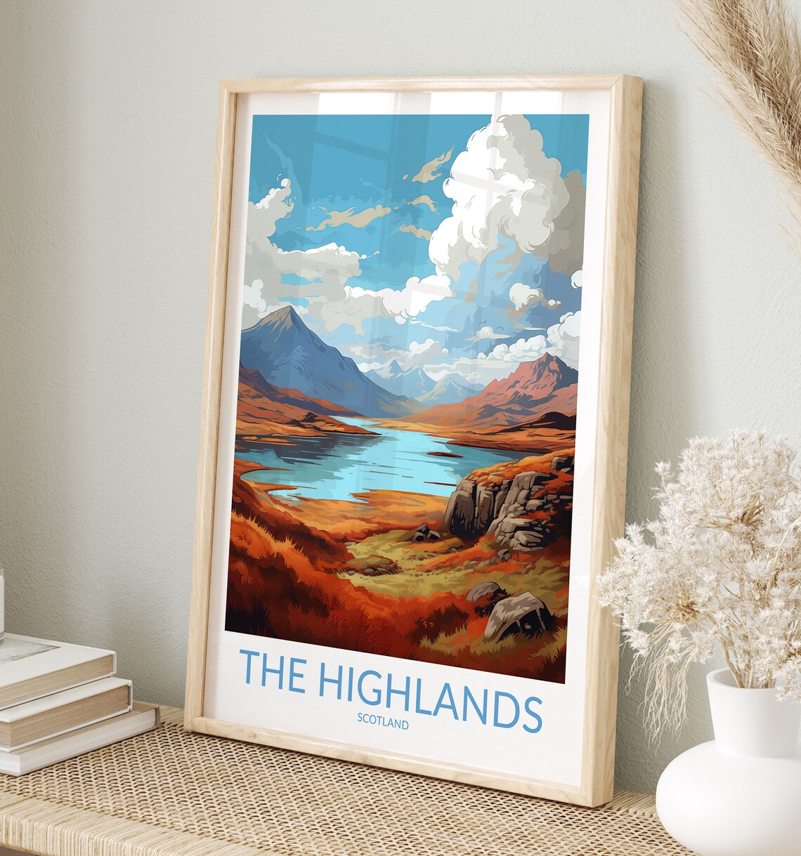 The Highlands Travel Print No 6 Scotland The Highlands Poster The Highlands Wall Art The Highlands Traveler Gift Scotland