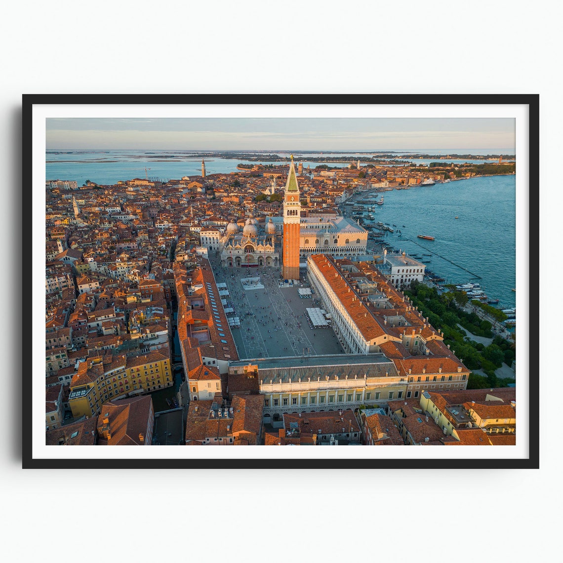 Venice Saint Marks Square Top Down Aerial Campanile View Poster