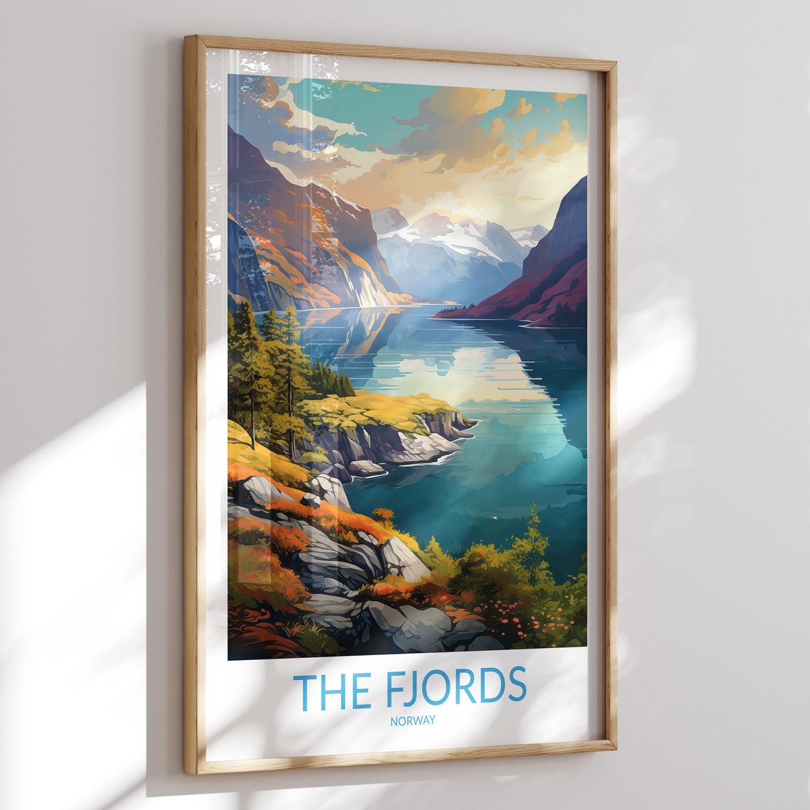 The Fjords Print No 7 The Fjords Wall Art The Fjords Art Print The Fjords Artwork The Fjords Travel Gift Norway The Fjords Poster