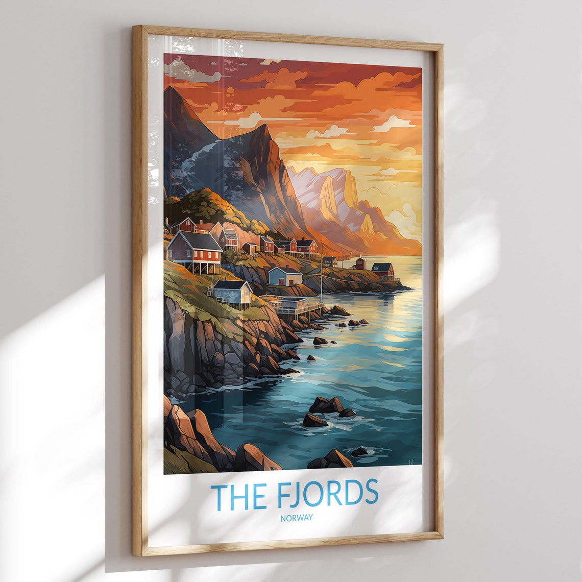 The Fjords Print No 5 The Fjords Wall Art The Fjords Art Print The Fjords Artwork The Fjords Travel Gift Norway The Fjords Poster