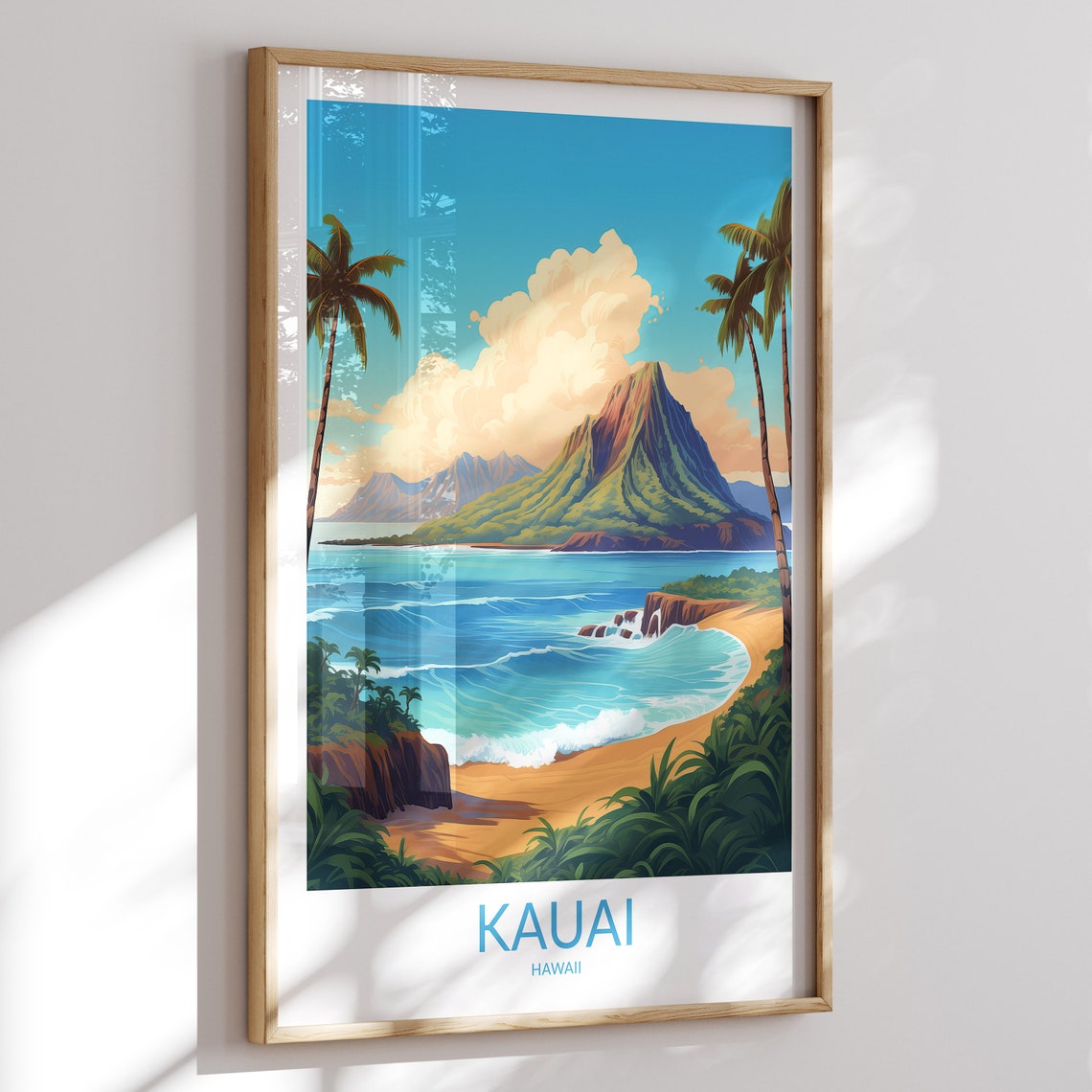 Kauai Print No 3 Kauai Poster Kauai Wall Art Kauai Art Print Kauai Artwork Kauai Travel Gift Hawaii Print Hawaii Poster Home Decor