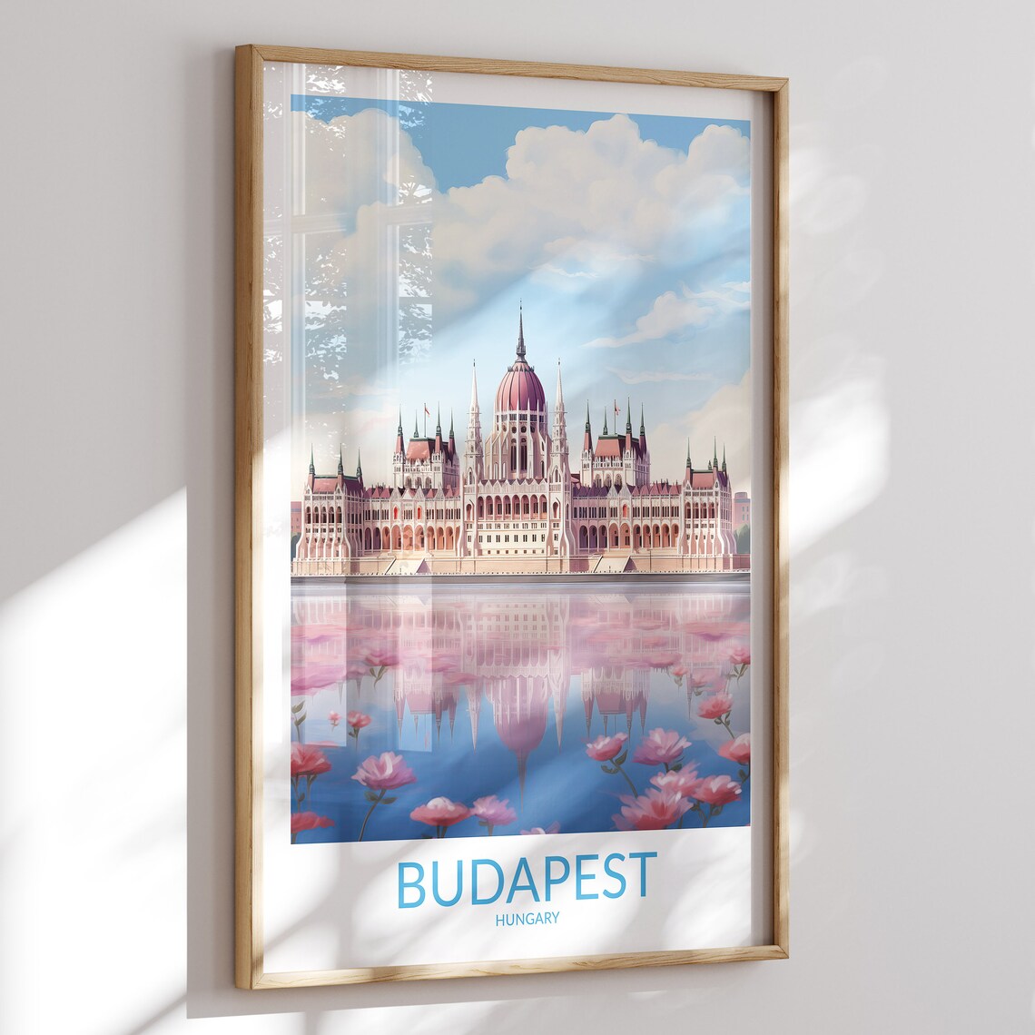 Budapest Travel Poster, Hungary Home Decor