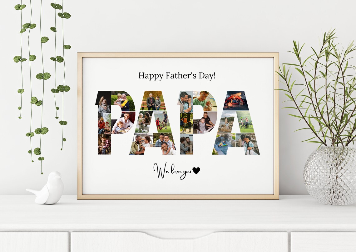 Personalized Photo Collage Gift for Papa, Poster - Image 3