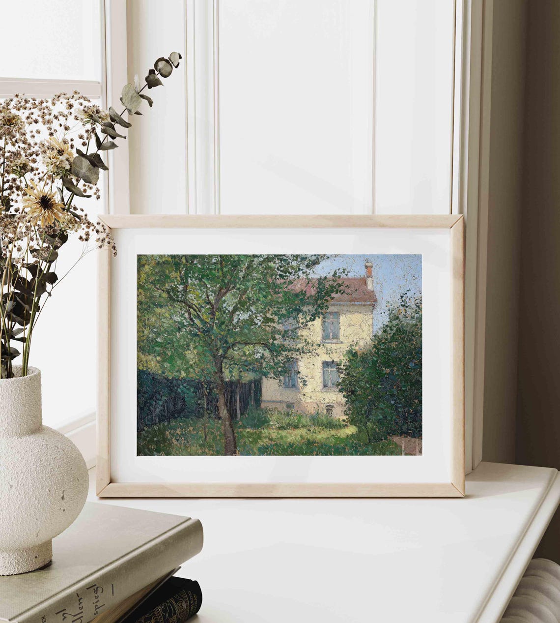 Cottage Garden Painting Vintage Cottage Oil Painting Farmhouse Wall Art Decor Spring Garden Art Print Wa269 - Image 2