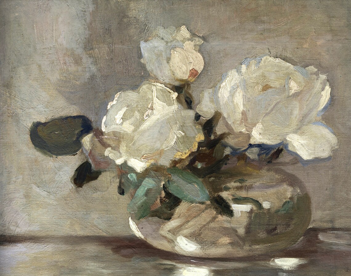 Vintage Rose Flower Still Life Wall Art Print - Image 2