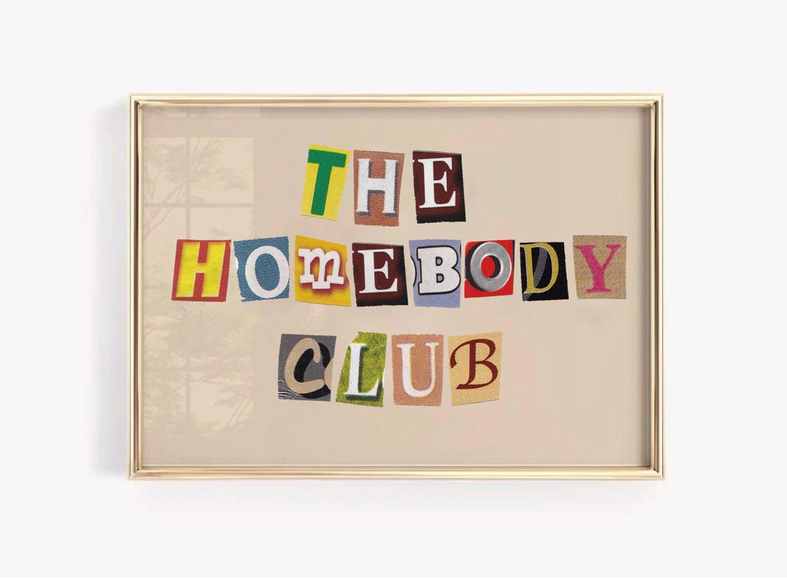 The Homebody Club Ransom Note Collage Letters Quote Wall Poster - Image 2