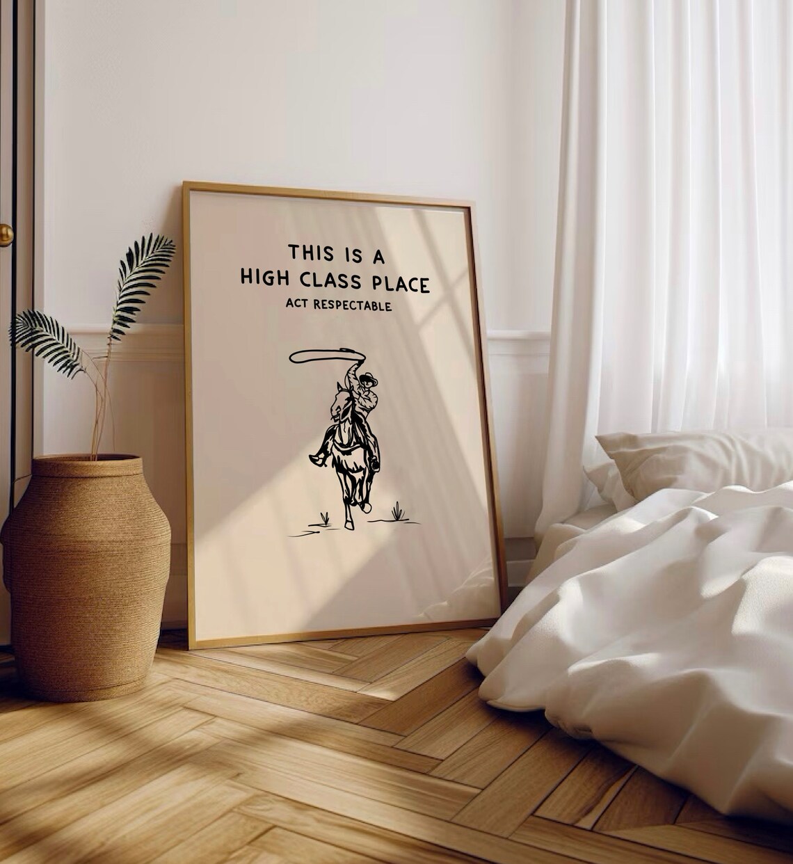 Western Cowboy Minimalist Art Print, Wild West - Image 3