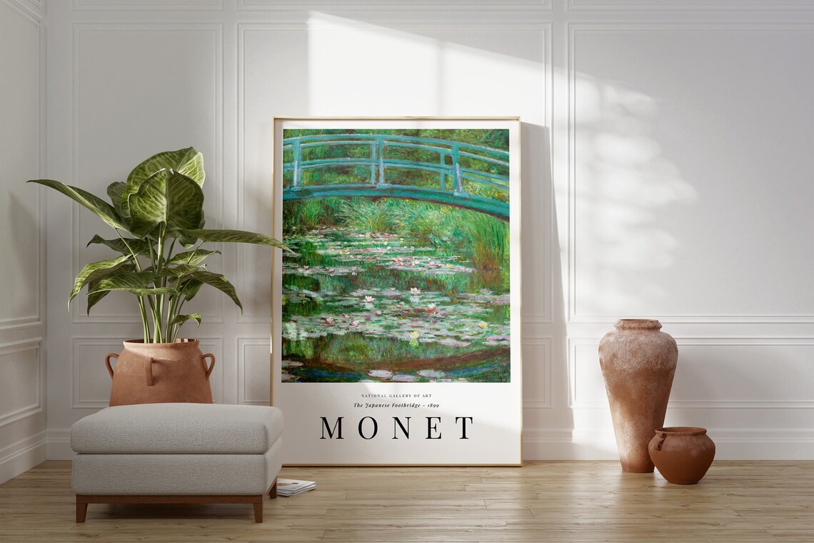 Claude Monet The Japanese Footbridge 1899 Lily Pond Green Bridge Poster - Image 4