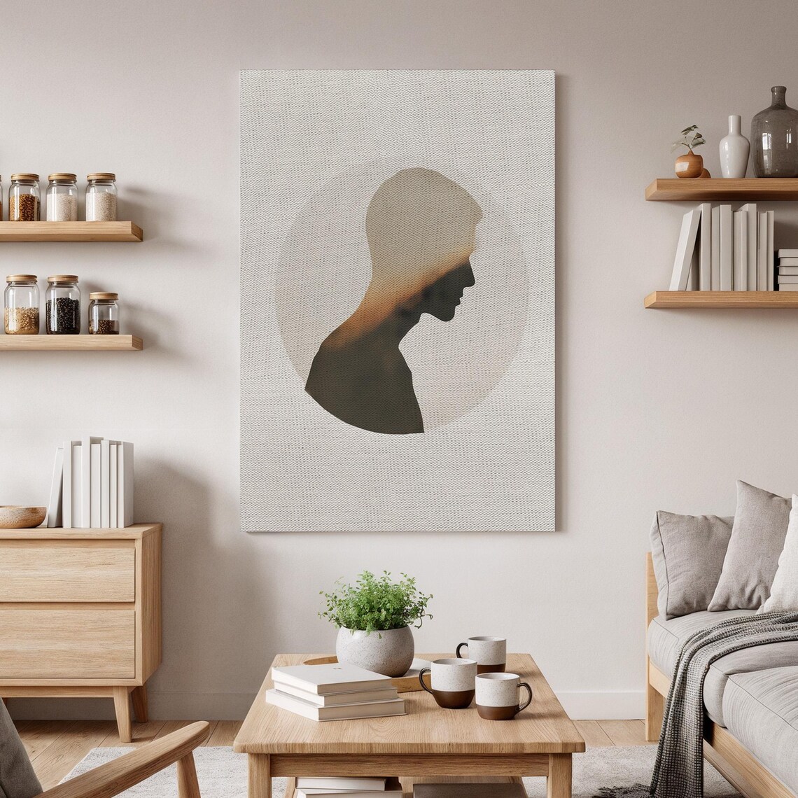 Minimal Silhouette Abstract Human Figure Art Print