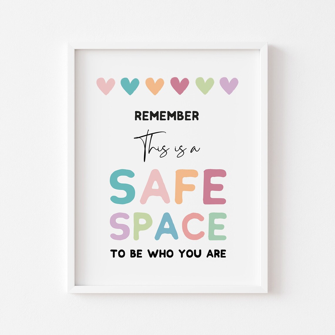 Safe Space Sign, School Psychology Decor