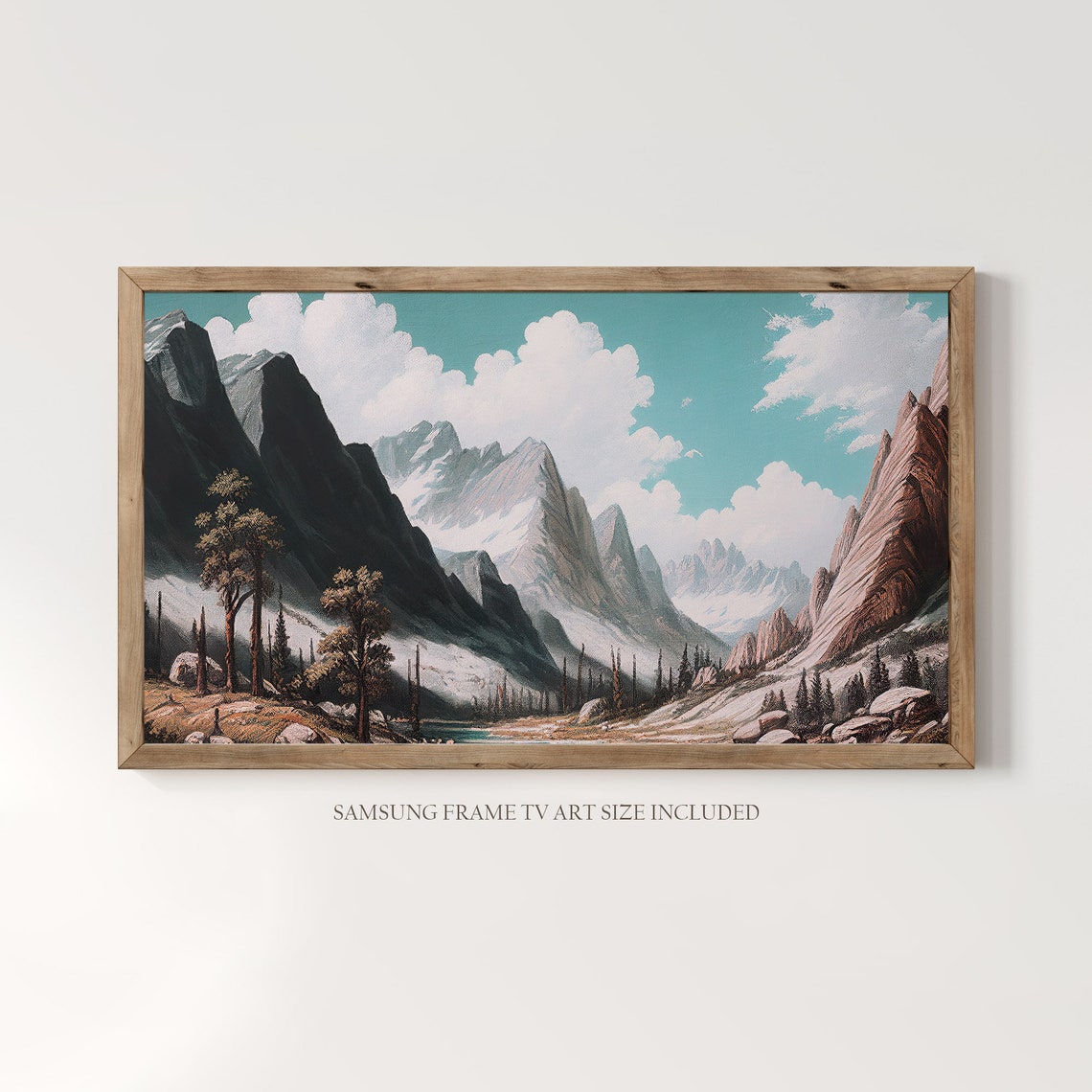 Kings Canyon National Park Vintage Oil Painting California Usa Instant 176 - Image 3