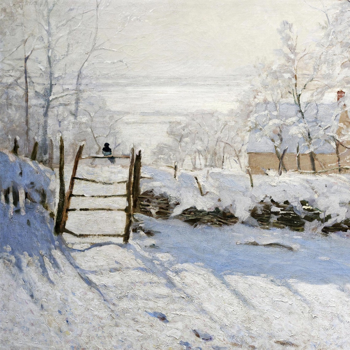 The Magpie By Claude Monet 1860s Oil Painting Wall Art Winter Dcor Art 82 - Image 3