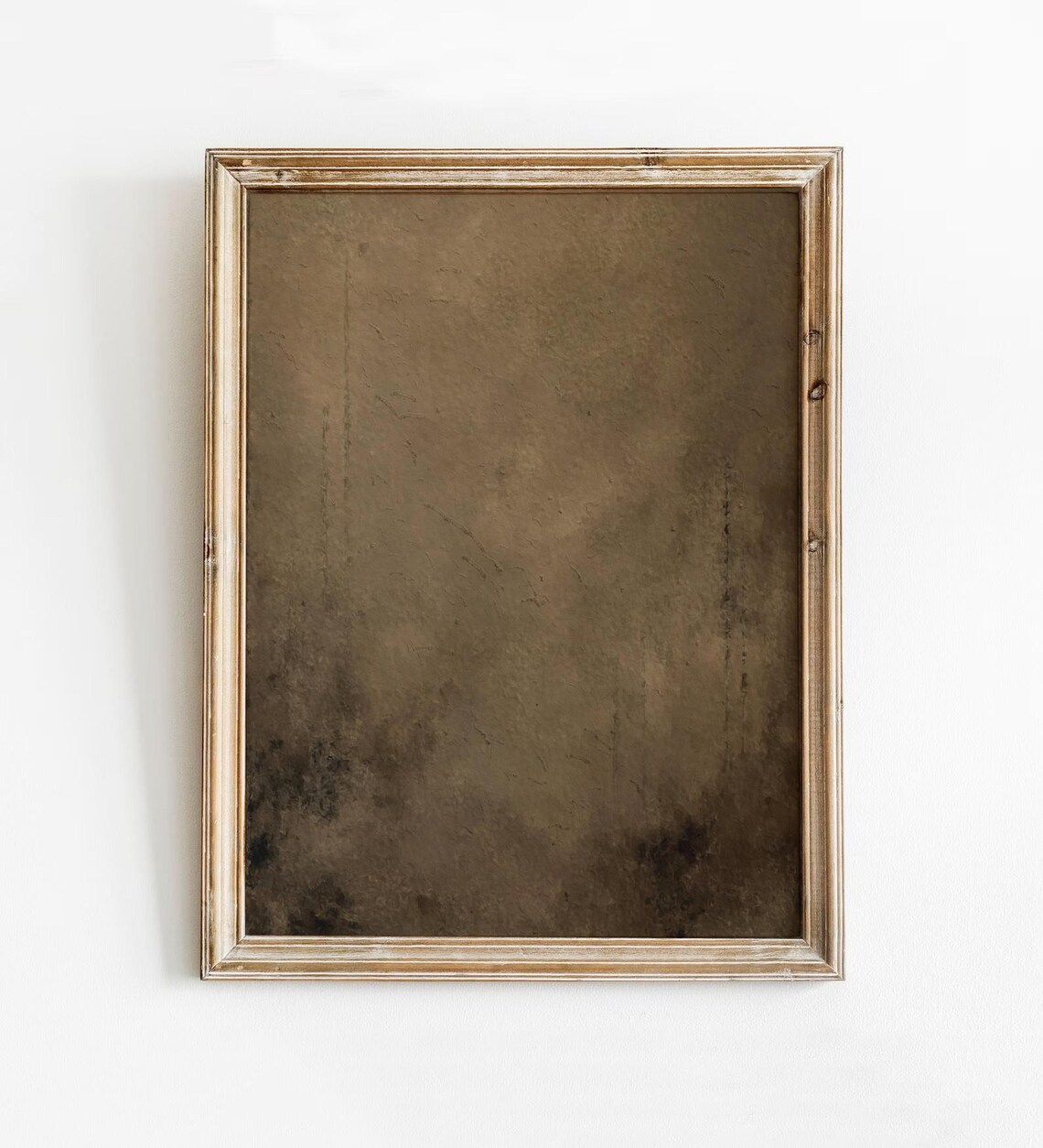 Warm Brown Abstract Print, Moody Neutral Minimalist