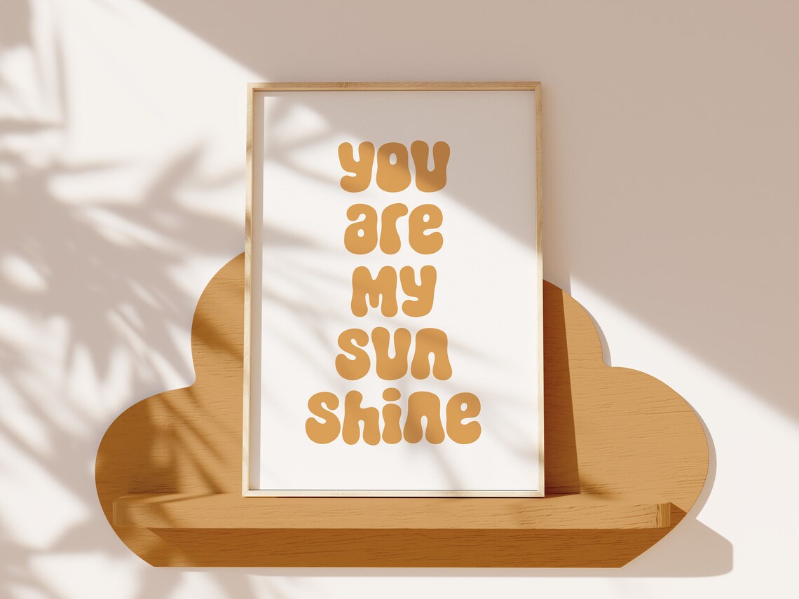 You Are My Sunshine Retro Nursery Wall Art - Image 2