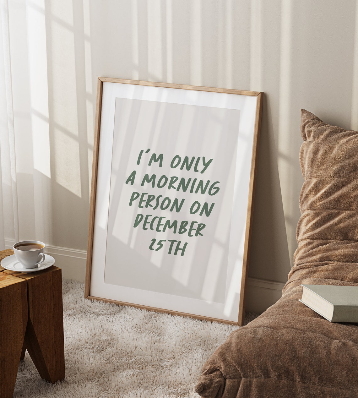 Funny Christmas Quote Only A Morning Person On December 25th Poster - Image 2