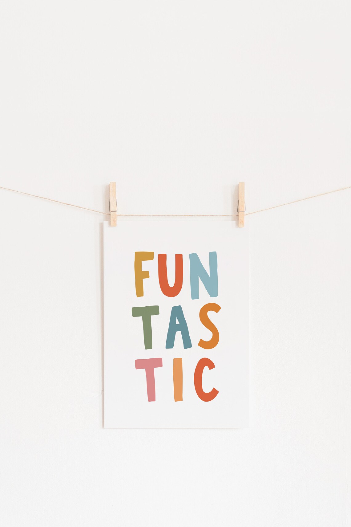 Funtastic Colorful Bold Letter Cheerful Kids Playroom Quote Poster - Image 2
