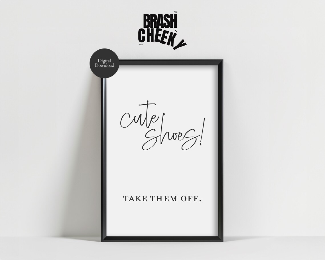 Remove Your Shoes Funny Entryway Poster Print - Image 3