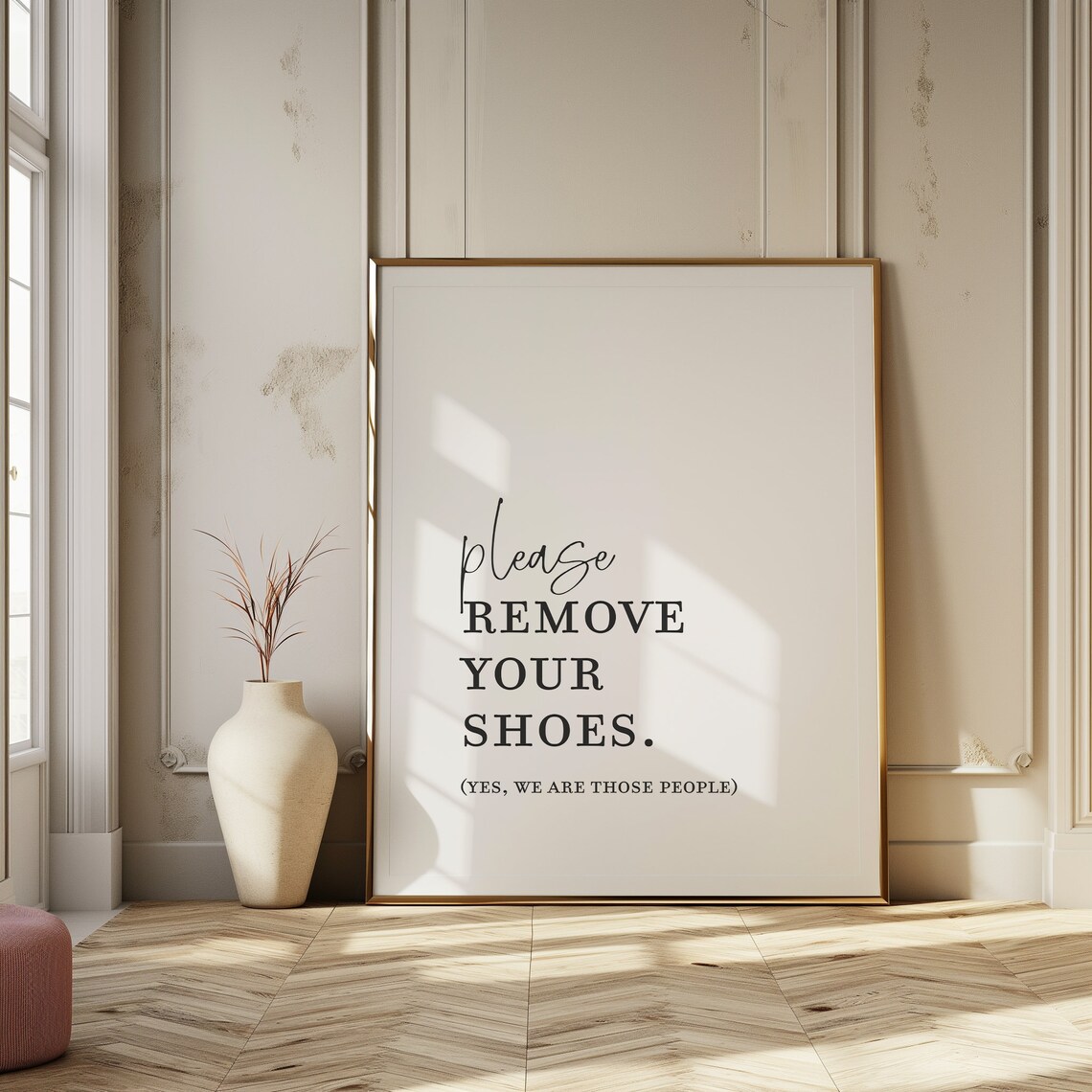 Please Remove Your Shoes Funny Entryway Art Print - Image 3