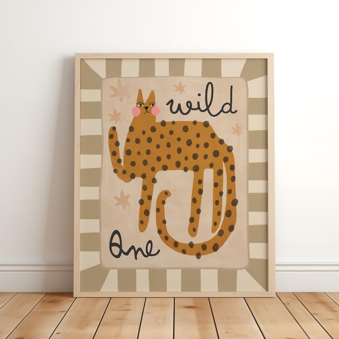 Wild One Leopard Tiger Jungle Animal Art Print