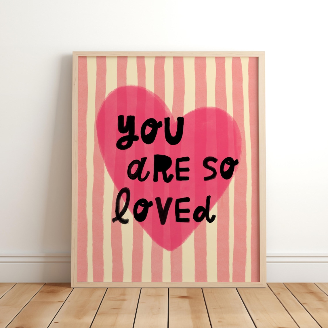 You Are So Loved Girls Nursery Affirmation Poster