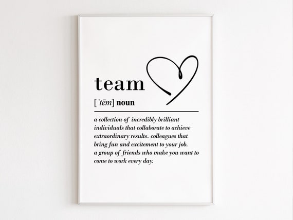 Team Definition Art Print, Bestie Farewell Gift