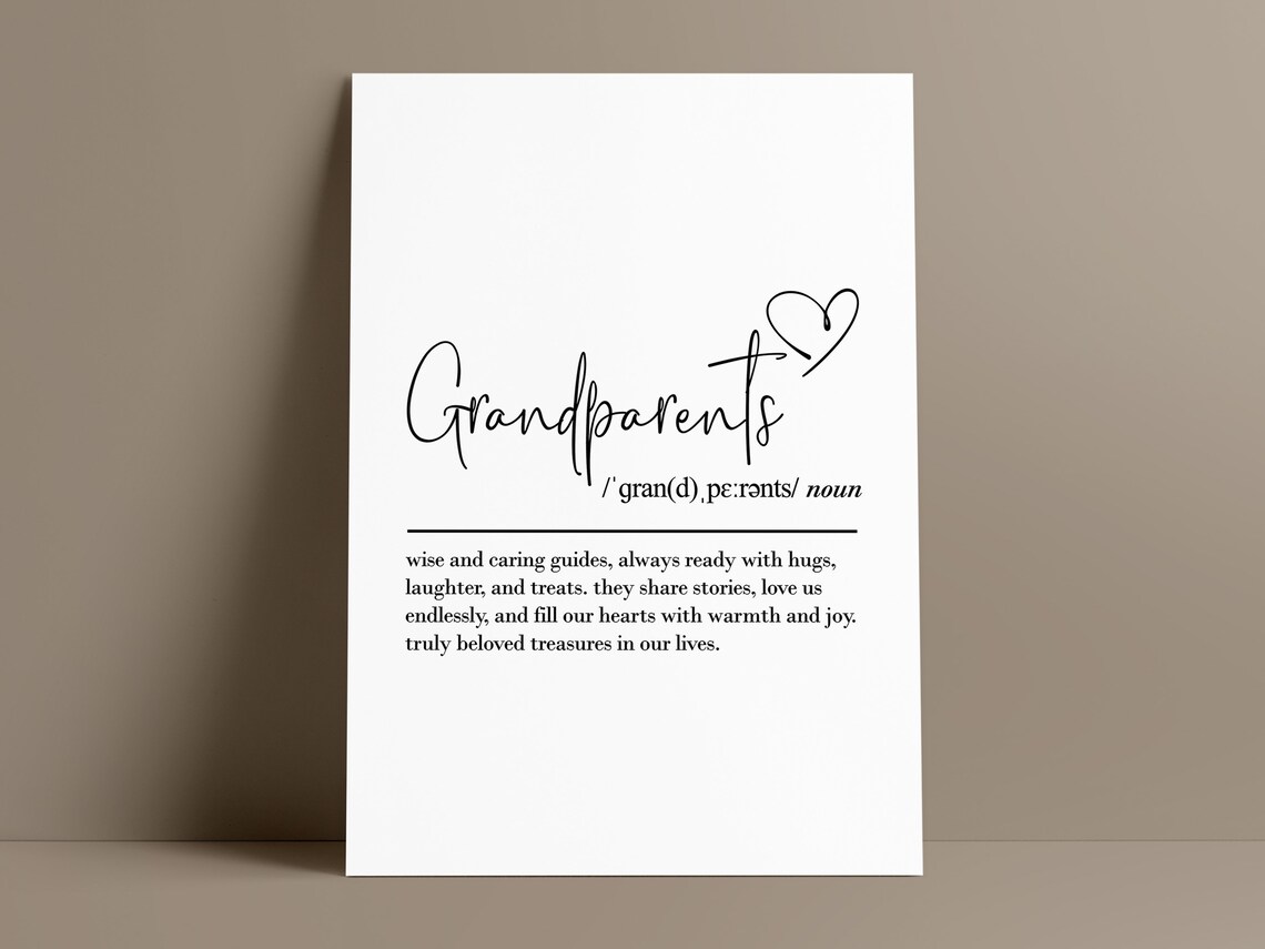 Grandparents Definition Art Print, Gift From Grandkids - Image 2