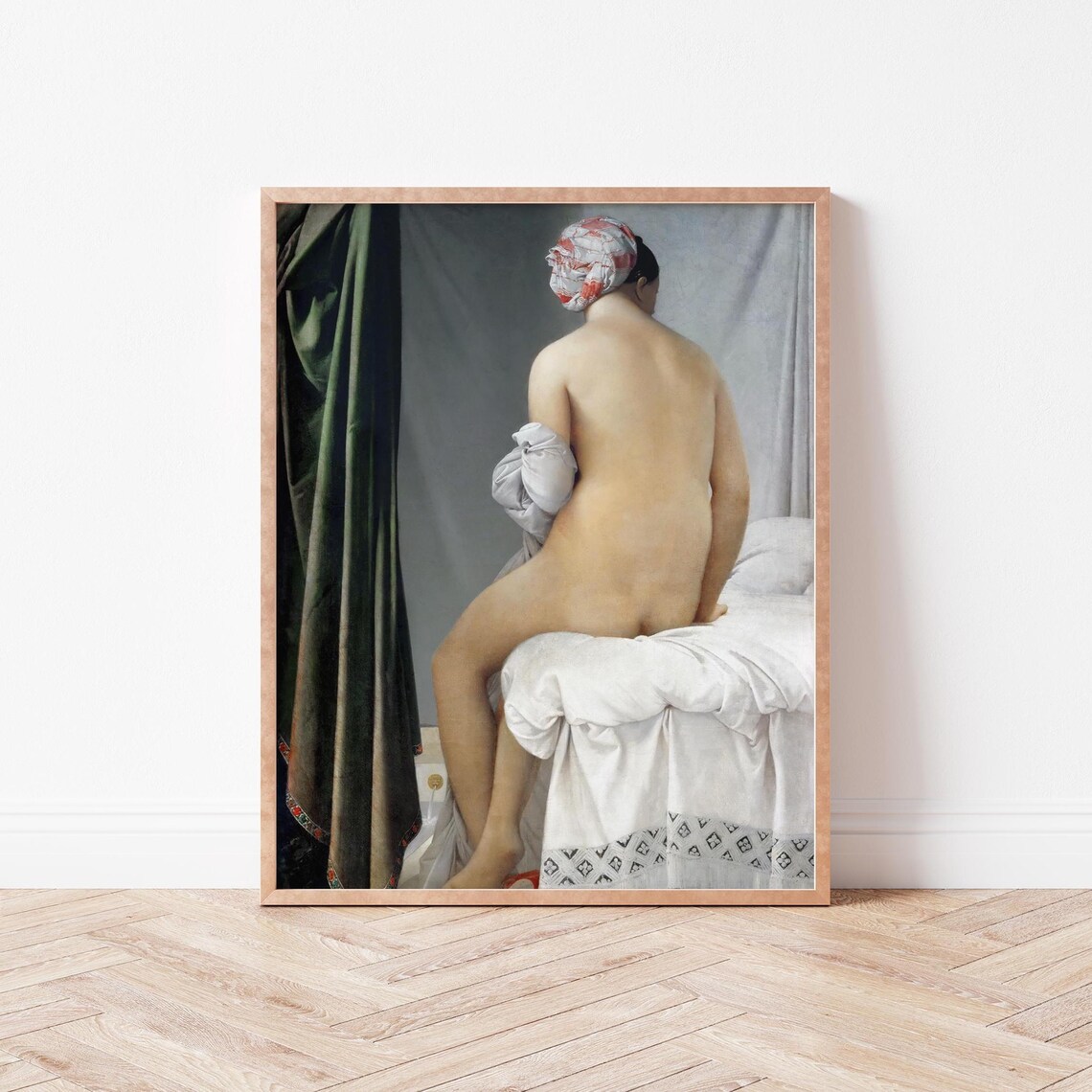 Classic Bather Nude Oil Painting Vintage Female Figure Fine Art Print
