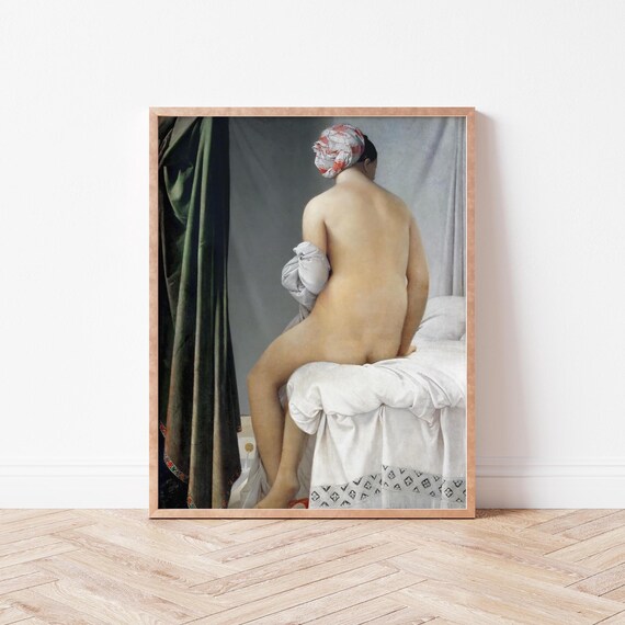 Classic Female Nude Painting Wall Art Jean Ingres Figure Vintage Oil Wild Violets Fi0021