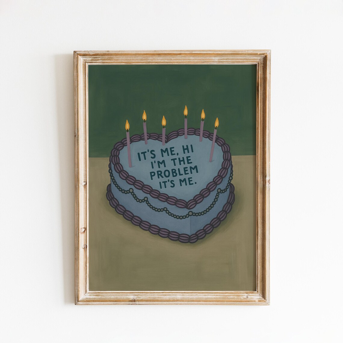 Taylor Swift Anti Hero Birthday Cake Lyric Funny Quote Poster