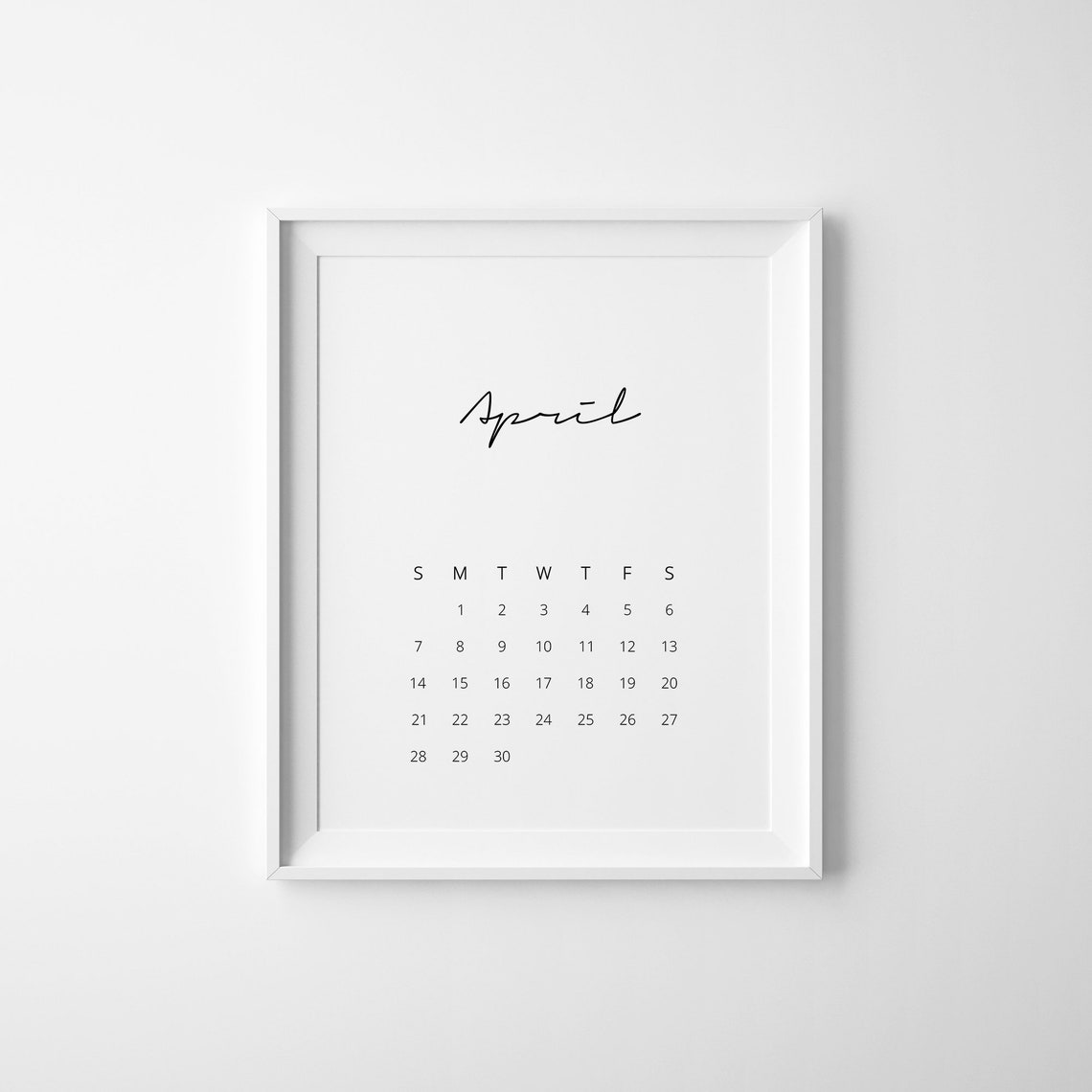 July Monthly Calendar Minimalist Script Year Planner Style Poster - Image 3