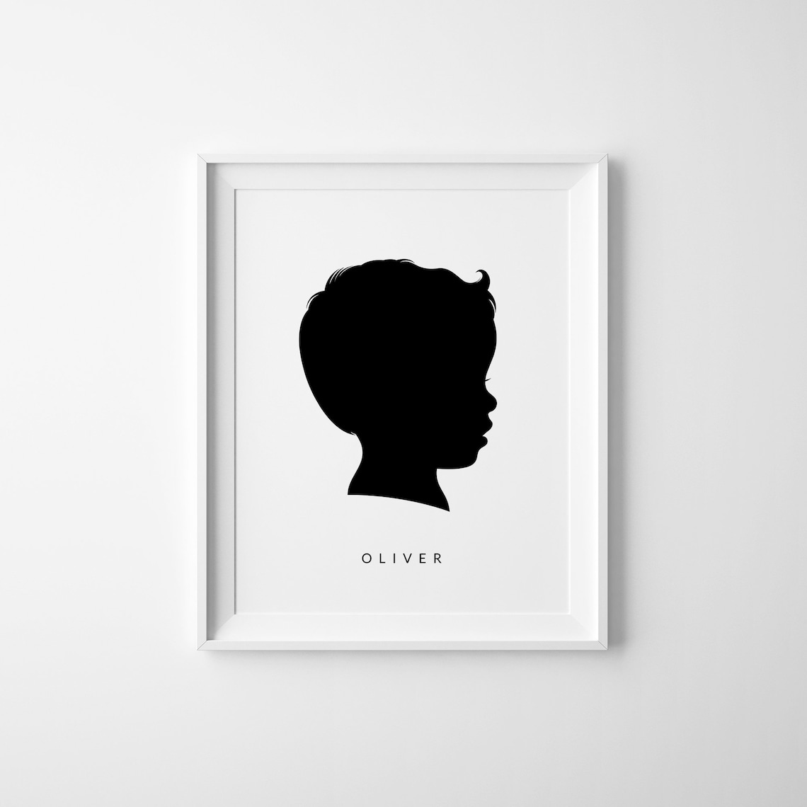 Custom Christmas Silhouette Portrait Art Print - Image 4