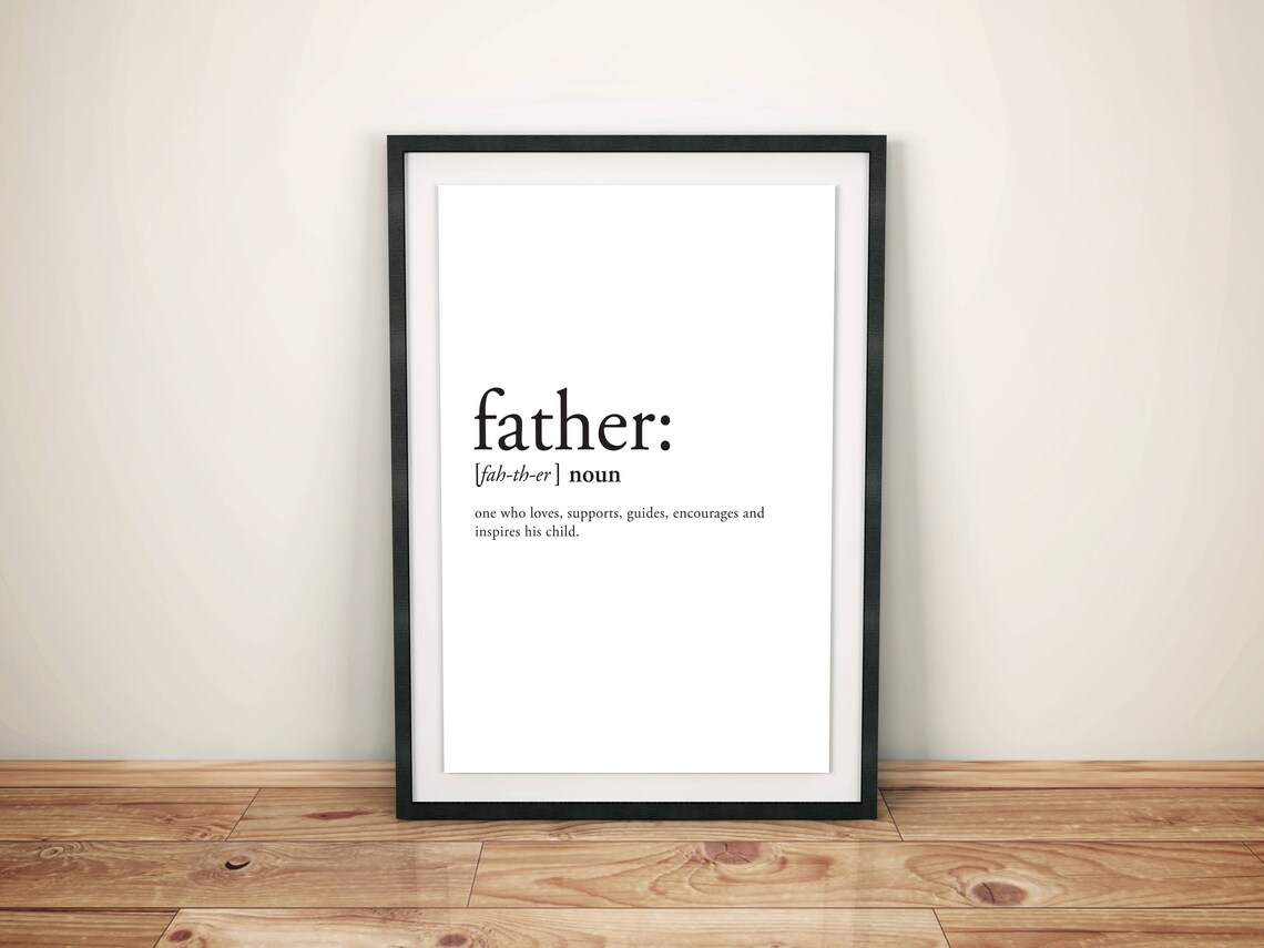 Father Definition Print, Funny Father's Day Art Print - Image 3