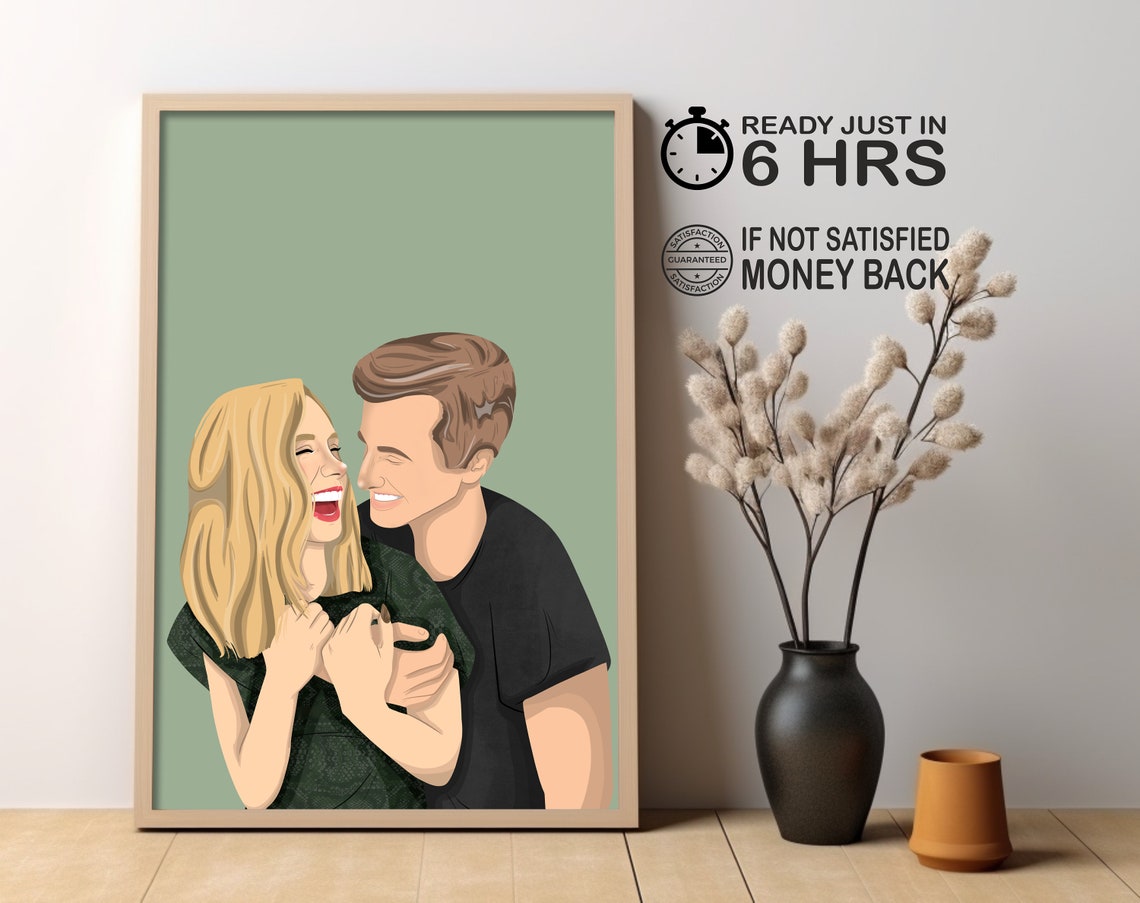Custom Illustration Faceless Portrait Photo Illustration Personalized Portrait Boyfriend Gift Girlfriend Gift Personalized Photo